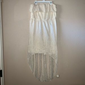 Trixxi Strapless Cream Lace Dress • Size 2X